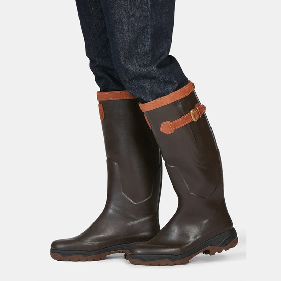 Aigle The Premium Adjustable Anti-fatigue Boot, With Leather Lining And Detailing Rain Boots Men Bro